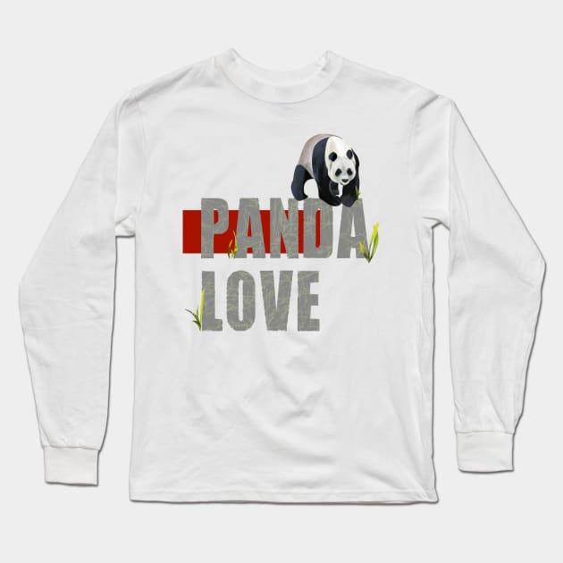 Panda Love - Save the Panda Bears Long Sleeve T-Shirt by CarolineLaursen